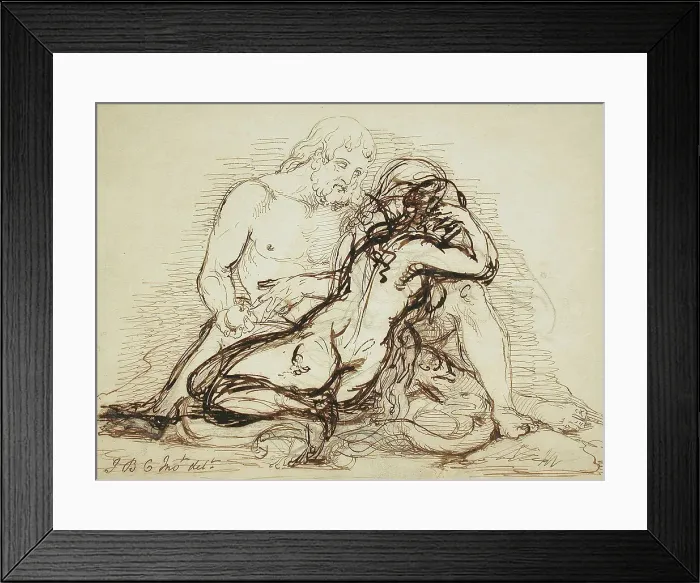 Framed Print : Adam and Eve, 18th century. Creator: Giovanni Battista Cipriani Framed Print : Adam and Eve, 18th century. Creator: Giovanni Battista Cipriani