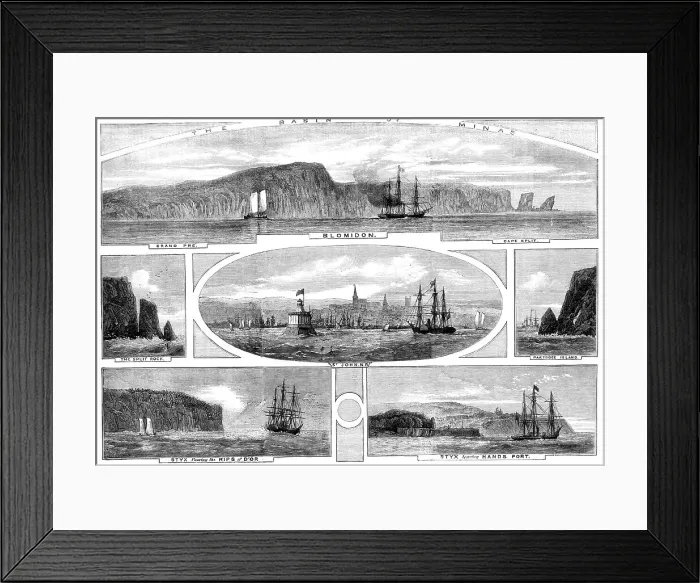 Framed Print : The Basin of Minas - Progress of the Prince of Wales in British North America... 1860. Creator: Unknown Framed Print : The Basin of Minas - Progress of the Prince of Wales in British North America... 1860. Creator: Unknown