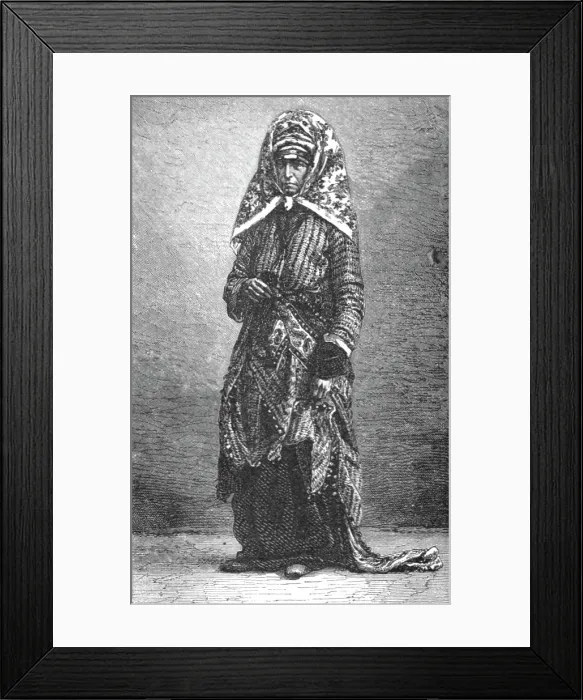 Framed Print : Jewess of Bussorah; Journeyings in Mesopotamia, 1875. Creator: Unknown Framed Print : Jewess of Bussorah; Journeyings in Mesopotamia, 1875. Creator: Unknown