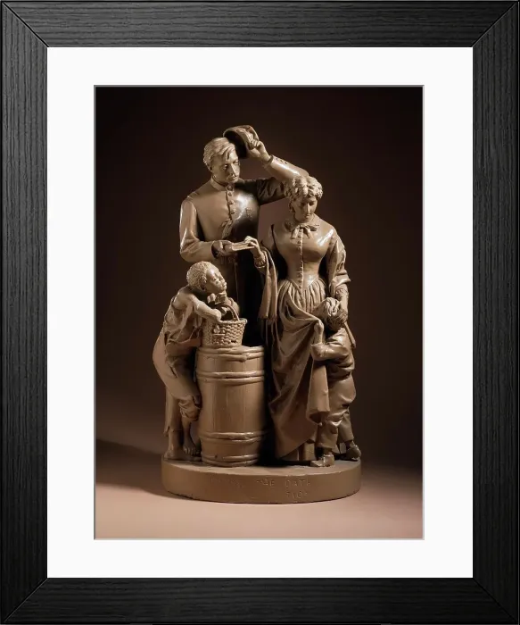 Framed Print : Taking the Oath and Drawing Rations, 1865. Creator: John Rogers Framed Print : Taking the Oath and Drawing Rations, 1865. Creator: John Rogers