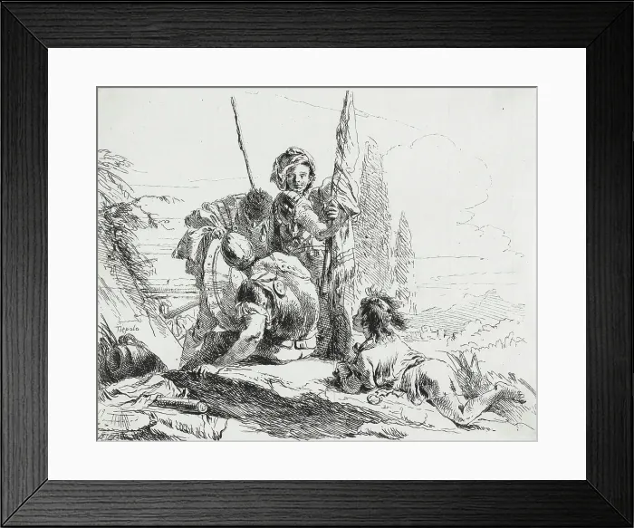 Framed Print : Three Soldiers and a Youth, c1741-1742. Creator: Giovanni Battista Tiepolo Framed Print : Three Soldiers and a Youth, c1741-1742. Creator: Giovanni Battista Tiepolo