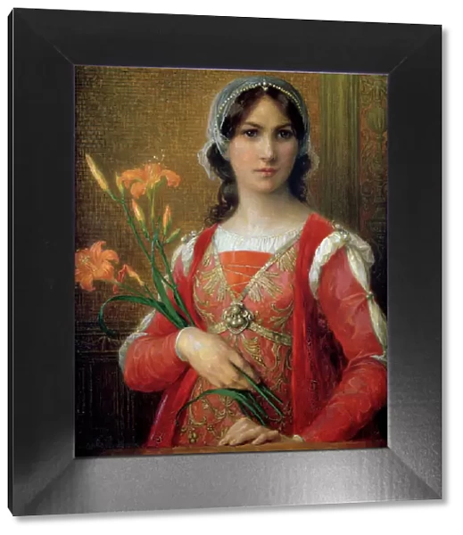 Presumed portrait of Beatrice Portinari, late 19th / 20th century. Artist: Elisabeth Sonrel