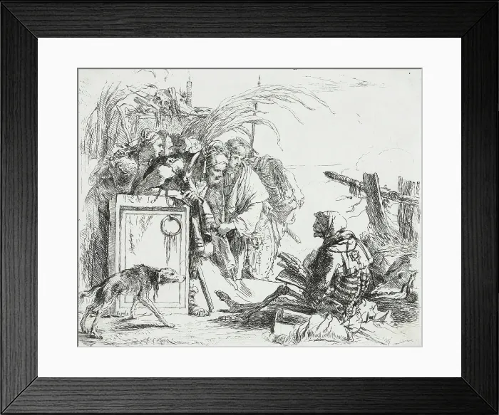 Framed Print : Death Giving Audience, c1741-1742. Creator: Giovanni Battista Tiepolo Framed Print : Death Giving Audience, c1741-1742. Creator: Giovanni Battista Tiepolo
