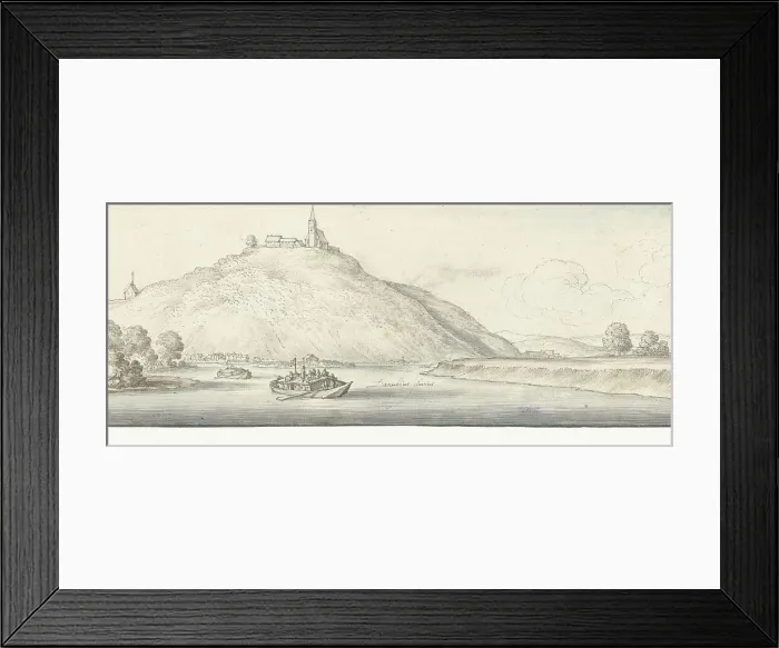 Framed Print : View of the Danube near Ober-Elech, 1625-1650. Creator: Wenceslaus Hollar Framed Print : View of the Danube near Ober-Elech, 1625-1650. Creator: Wenceslaus Hollar