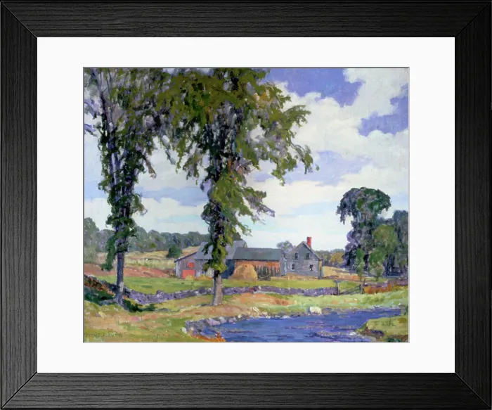 Framed Print : Pasture Brook, 1928. Artist: Harriet Lumis Framed Print : Pasture Brook, 1928. Artist: Harriet Lumis