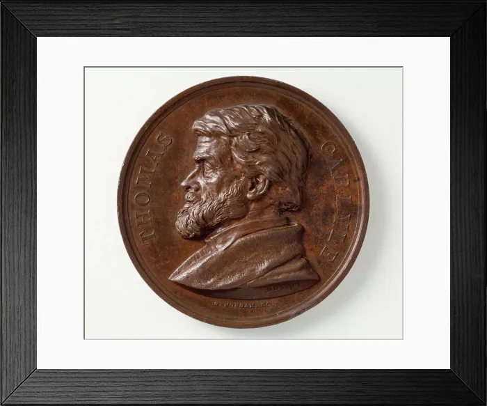 Framed Print : Commemoration Medal for Thomas Carlyle (image 2 of 5), 1875. Creator: Joseph Edgar Boehm Framed Print : Commemoration Medal for Thomas Carlyle (image 2 of 5), 1875. Creator: Joseph Edgar Boehm