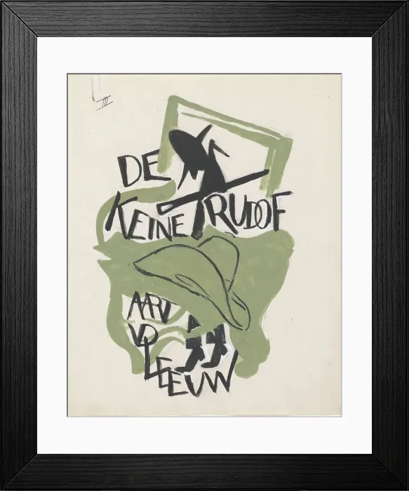 Framed Print : Design for a book cover for: Aart van der Leeuw, De kleine Rudolf, 1930, 1928-1930. Creator: Leo Gestel Framed Print : Design for a book cover for: Aart van der Leeuw, De kleine Rudolf, 1930, 1928-1930. Creator: Leo Gestel