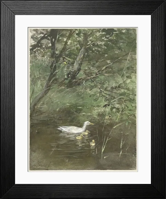 Framed Print : Ducks in the water, 1854-1892. Creator: Willem Maris Framed Print : Ducks in the water, 1854-1892. Creator: Willem Maris