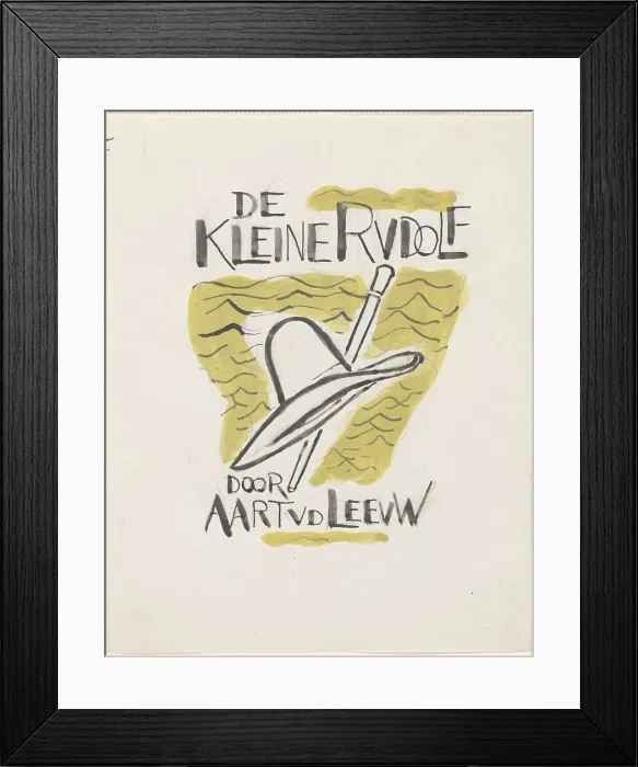 Framed Print : Design for a book cover for: Aart van der Leeuw, De kleine Rudolf, 1930, 1928-1930. Creator: Leo Gestel Framed Print : Design for a book cover for: Aart van der Leeuw, De kleine Rudolf, 1930, 1928-1930. Creator: Leo Gestel