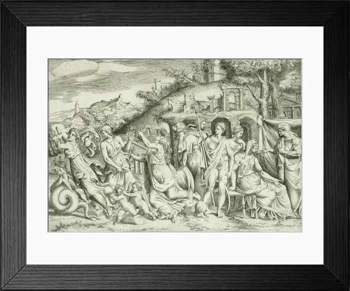 Framed Print : History of Jason and Medea, c1565. Creator: Giulio Bonasone Framed Print : History of Jason and Medea, c1565. Creator: Giulio Bonasone