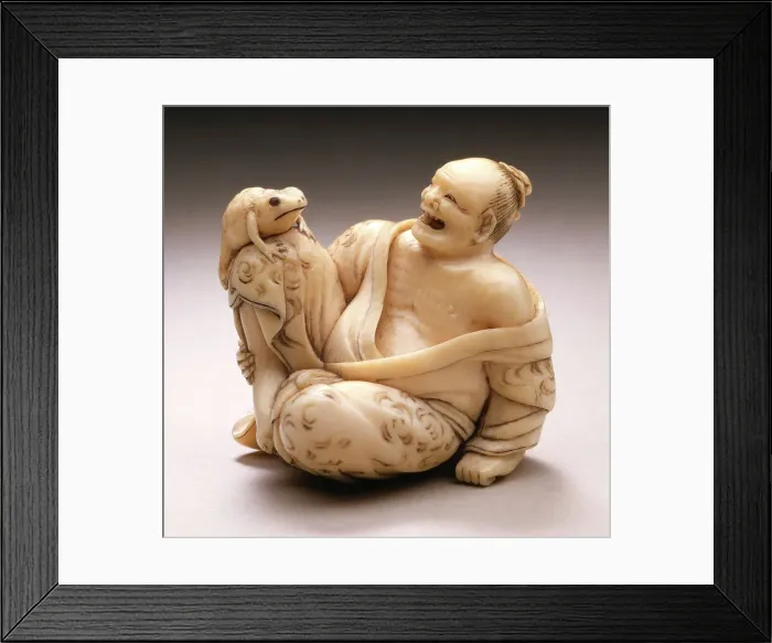Framed Print : Immortal with Toad: Gama Sennin, Mid- to late 19th century. Creator: Kaigyokusai Masatsugu Framed Print : Immortal with Toad: Gama Sennin, Mid- to late 19th century. Creator: Kaigyokusai Masatsugu