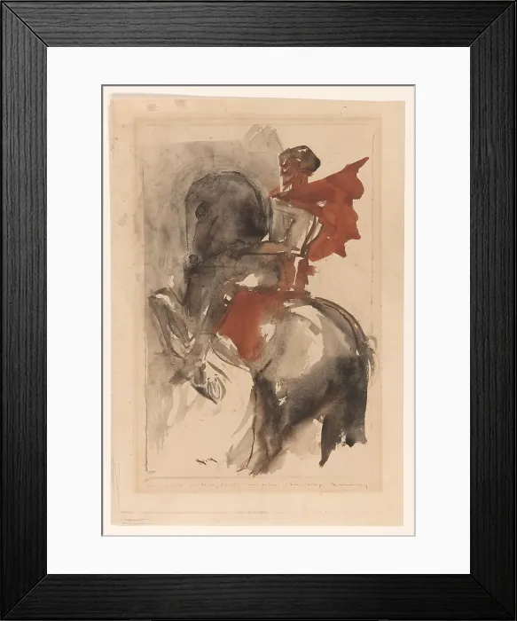 Framed Print : Knight on horseback, 1878-1943. Creator: Willem van Konijnenburg Framed Print : Knight on horseback, 1878-1943. Creator: Willem van Konijnenburg