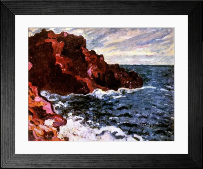 Framed Print : Violet Rocks (Sea Tide), 1900. Artist: Louis Valtat Framed Print : Violet Rocks (Sea Tide), 1900. Artist: Louis Valtat