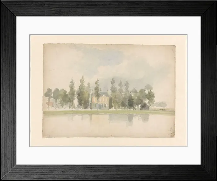 Framed Print : House on the Vliet in Voorburg, 1827-1897. Creator: Lodewijk Johannes Kleijn Framed Print : House on the Vliet in Voorburg, 1827-1897. Creator: Lodewijk Johannes Kleijn