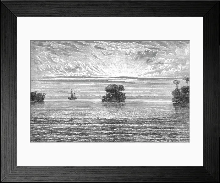 Framed Print : View in the Delta of the Orinoco; A Journey up the Orinoco, 1875. Creator: Unknown Framed Print : View in the Delta of the Orinoco; A Journey up the Orinoco, 1875. Creator: Unknown