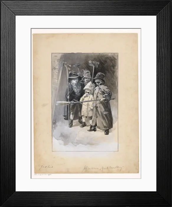 Framed Print : Five children in fancy dress, 1870-1937. Creator: Willem Wenckebach