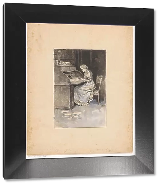 Woman writing, 1870-1937. Creator: Willem Wenckebach