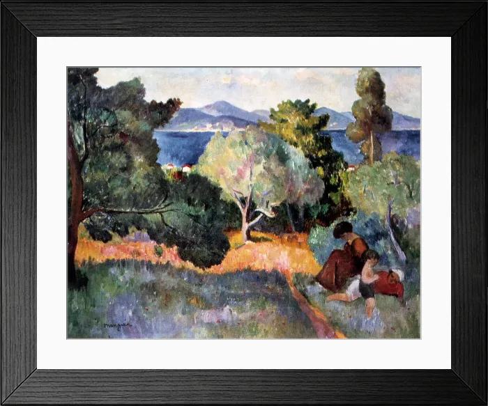 Framed Print : Walk in St Tropez, 1905. Artist: Henri Manguin Framed Print : Walk in St Tropez, 1905. Artist: Henri Manguin