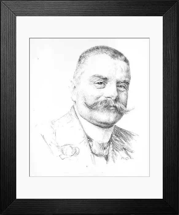 Framed Print : Detlev von Liliencron, c1898. Creator: Hans Olde Framed Print : Detlev von Liliencron, c1898. Creator: Hans Olde