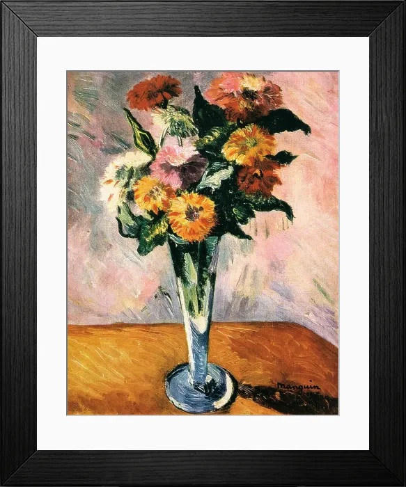 Framed Print : Flowers, 1915. Artist: Henri Manguin Framed Print : Flowers, 1915. Artist: Henri Manguin