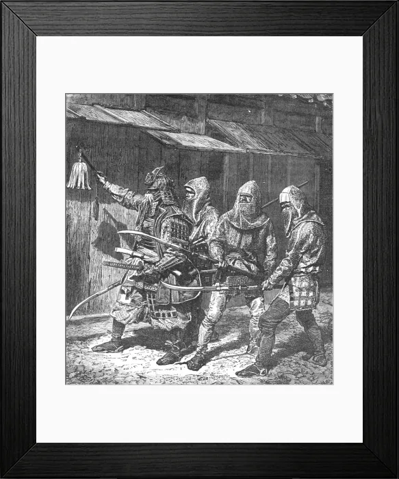 Framed Print : Japanese warriors of the civil wars in the thirteenth century; A European Sojourn in Japan, 1875. Creator: Unknown Framed Print : Japanese warriors of the civil wars in the thirteenth century; A European Sojourn in Japan, 1875. Creator: Unknown