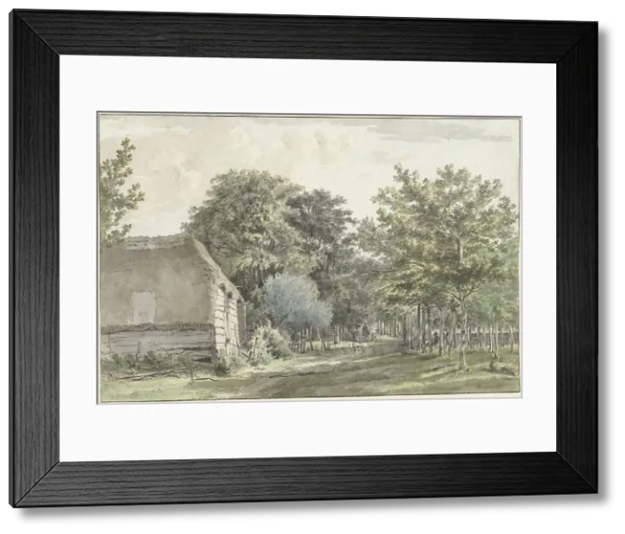 Framed Print : Path through the Village of Manen at Ede, 1783. Creator: Wybrand Hendriks Framed Print : Path through the Village of Manen at Ede, 1783. Creator: Wybrand Hendriks