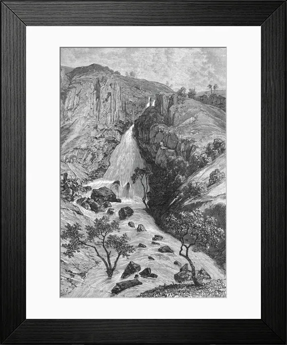 Framed Print : Falls of Davezout, Abyssinian Plateau; A journey through Soudan and Western Abyssinia... 1875. Creator: Unknown Framed Print : Falls of Davezout, Abyssinian Plateau; A journey through Soudan and Western Abyssinia... 1875. Creator: Unknown