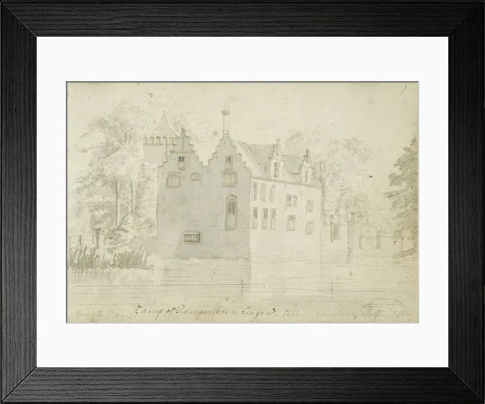 Framed Print : House in Rampenbosch Castle in Bergen, 1723. Creator: Abraham Meyling Framed Print : House in Rampenbosch Castle in Bergen, 1723. Creator: Abraham Meyling