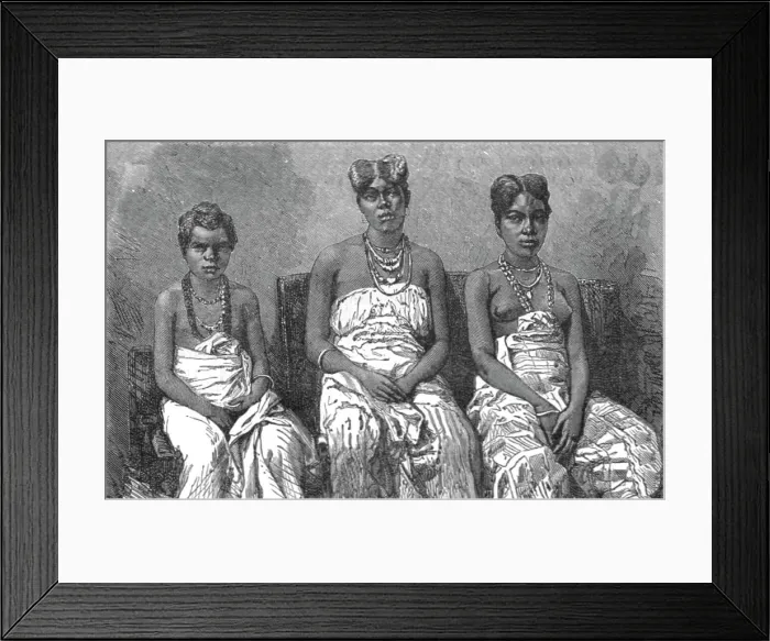 Framed Print : The Daughters of King Louis; The Gaboon. 1875. Creator: Unknown Framed Print : The Daughters of King Louis; The Gaboon. 1875. Creator: Unknown