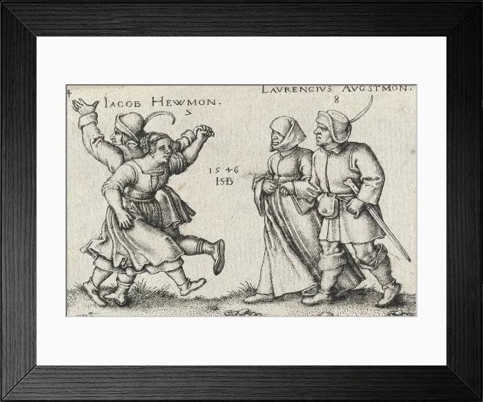 Framed Print : July and August, 1546. Creator: Sebald Beham Framed Print : July and August, 1546. Creator: Sebald Beham