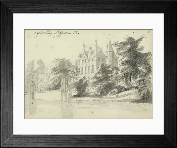 Framed Print : Ypestein Castle in Heiloo, 1724. Creator: Abraham Meyling Framed Print : Ypestein Castle in Heiloo, 1724. Creator: Abraham Meyling