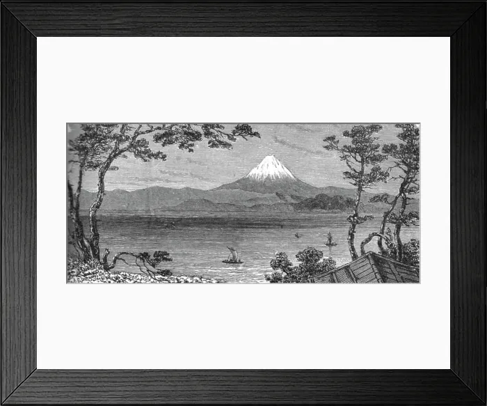 Framed Print : Fusi-Yama, The sacred mountain of Japan; A European Sojourn in Japan, 1875. Creator: Unknown Framed Print : Fusi-Yama, The sacred mountain of Japan; A European Sojourn in Japan, 1875. Creator: Unknown