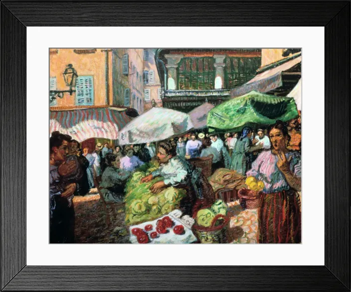 Framed Print : The Market at Marseilles, 1905. Artist: Raoul Dufy Framed Print : The Market at Marseilles, 1905. Artist: Raoul Dufy