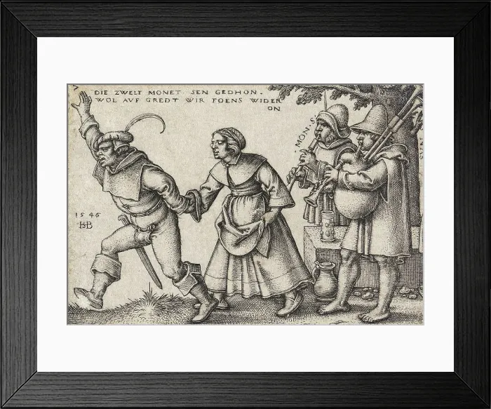 Framed Print : The Year's End, 1546. Creator: Sebald Beham Framed Print : The Year's End, 1546. Creator: Sebald Beham