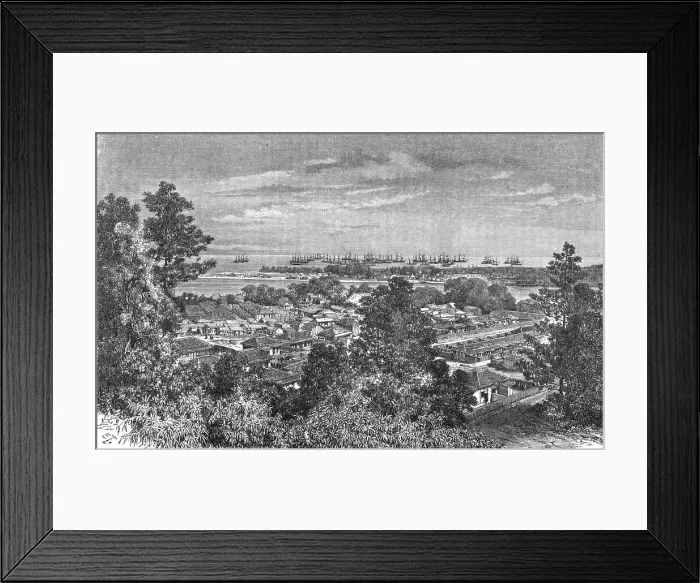 Framed Print : Panorama of Benten; A European Sojourn in Japan, 1875. Creator: Unknown Framed Print : Panorama of Benten; A European Sojourn in Japan, 1875. Creator: Unknown
