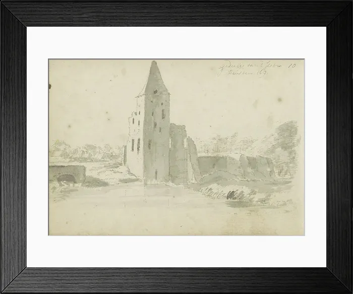 Framed Print : Ruin of Heusden Castle, 1691. Creator: Abraham Meyling Framed Print : Ruin of Heusden Castle, 1691. Creator: Abraham Meyling