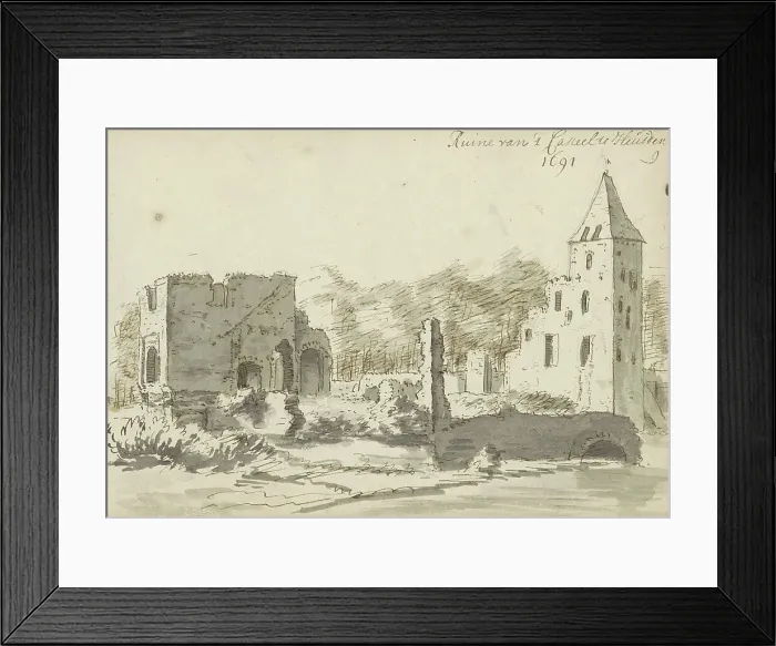 Framed Print : Ruin of Heusden Castle in Heusden, 1691. Creator: Abraham Meyling Framed Print : Ruin of Heusden Castle in Heusden, 1691. Creator: Abraham Meyling