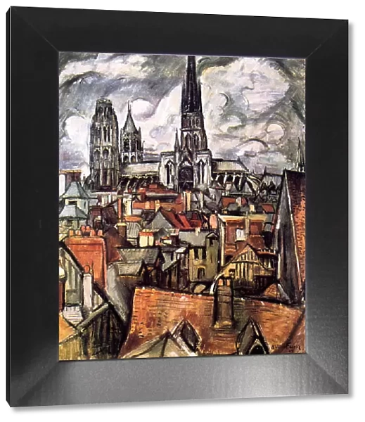 Roofs and Cathedral in Rouen, 1908. Artist: Othon Friesz