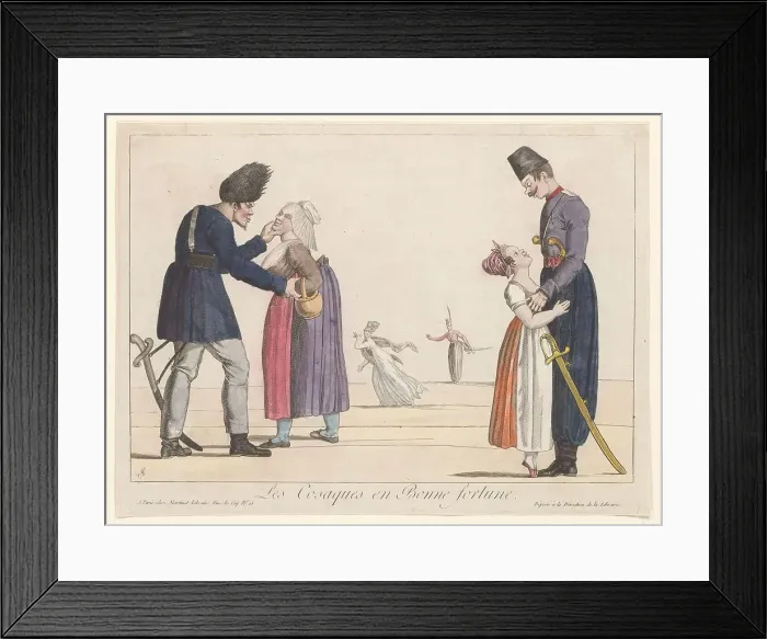 Framed Print : Cossacks on the love path, c.1814-c.1815. Creator: Adrien Pierre François Godefroy the Younger Framed Print : Cossacks on the love path, c.1814-c.1815. Creator: Adrien Pierre François Godefroy the Younger