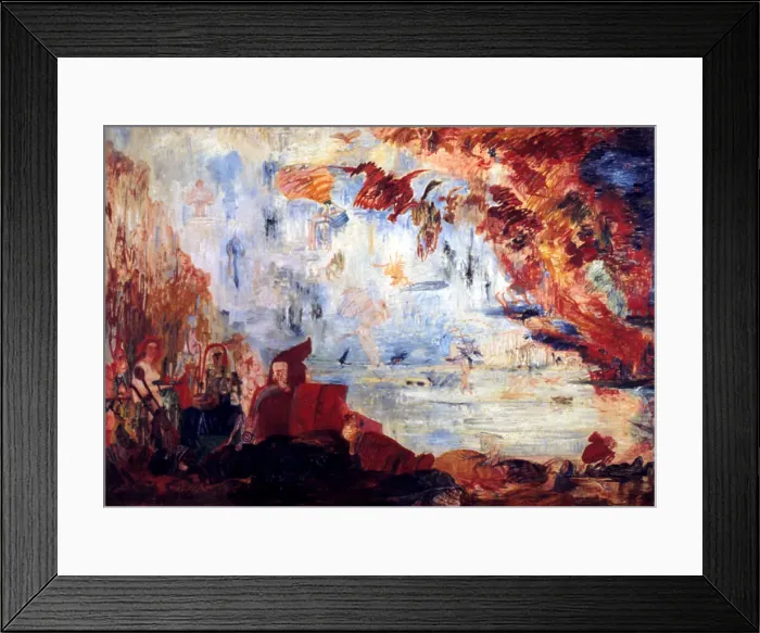 Framed Print : Tribulations of Saint Anthony, 1887. Artist: James Ensor Framed Print : Tribulations of Saint Anthony, 1887. Artist: James Ensor