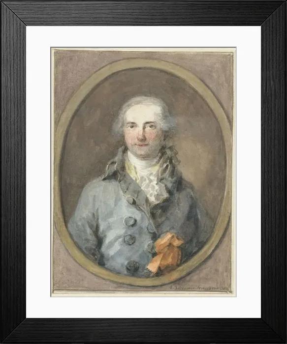 Framed Print : Portrait of a gentleman in an oval framework, 1788. Creator: Aert Schouman Framed Print : Portrait of a gentleman in an oval framework, 1788. Creator: Aert Schouman