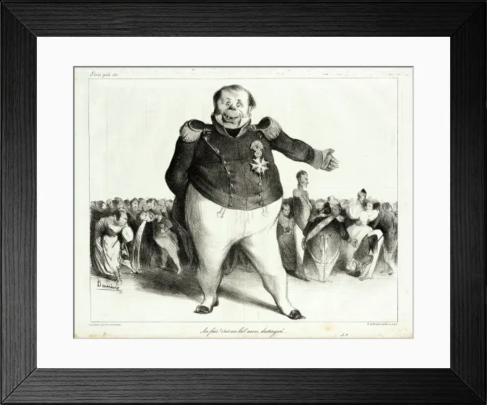 Framed Print : Au Fait! C'est un bal assez distingué!, 1833. Creator: Honore Daumier Framed Print : Au Fait! C'est un bal assez distingué!, 1833. Creator: Honore Daumier