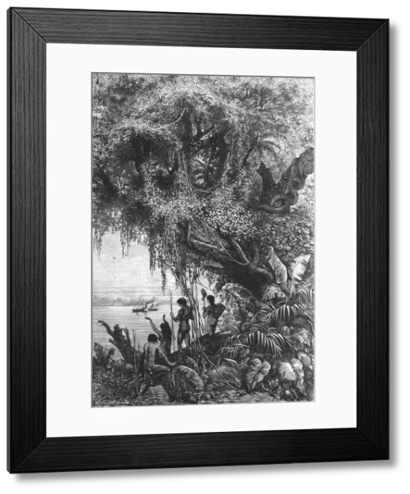 Framed Print : First Steamboat on the Orinoco; A Journey up the Orinoco, 1875. Creator: Unknown Framed Print : First Steamboat on the Orinoco; A Journey up the Orinoco, 1875. Creator: Unknown