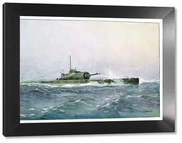 French submarine Surcouf, 20th century. Artist: Albert Sebille