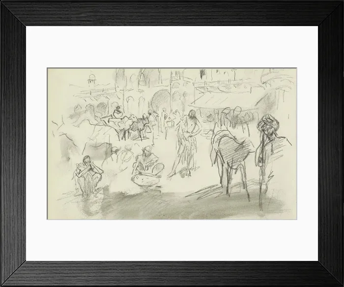 Framed Print : Indian street scene, 1924-1925. Creator: Marius Bauer Framed Print : Indian street scene, 1924-1925. Creator: Marius Bauer