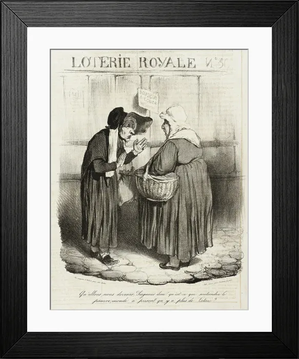 Framed Print : Qu'allons-nous devenir, Seigneur dieu? qu'est ce qui soutiendra le pauvre monde... 1836. Creator: Honore Daumier Framed Print : Qu'allons-nous devenir, Seigneur dieu? qu'est ce qui soutiendra le pauvre monde... 1836. Creator: Honore Daumier