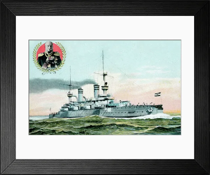 Framed Print : German warship Kaiser Wilhelm der Grosse, 20th century. Artist: Albert Sebille Framed Print : German warship Kaiser Wilhelm der Grosse, 20th century. Artist: Albert Sebille