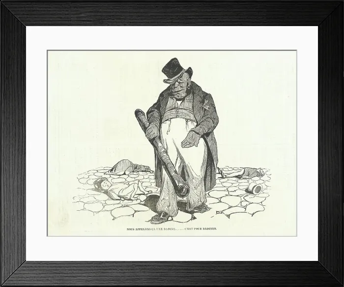Framed Print : Nous appelons ça une badine...C'est pour badiner, 1834. Creator: Honore Daumier Framed Print : Nous appelons ça une badine...C'est pour badiner, 1834. Creator: Honore Daumier