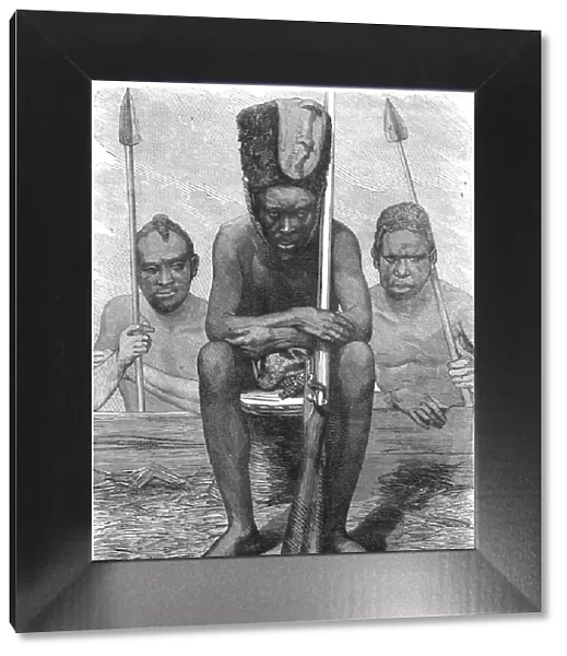 Pahouin Warriors; The Gaboon. 1875. Creator: Unknown