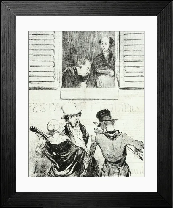 Framed Print : Ventre affamé n'a pas d'oreilles, 1840. Creator: Honore Daumier Framed Print : Ventre affamé n'a pas d'oreilles, 1840. Creator: Honore Daumier